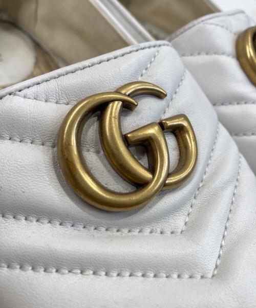 GUCCI（グッチ）GUCCI (グッチ) GGマーモント レザー エスパドリーユ ホワイト サイズ:37の古着・服飾アイテム