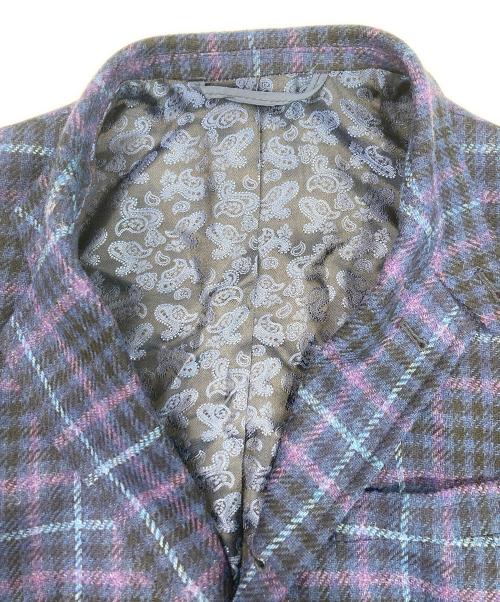 ARTUMES&CO.（アルテュミセスアンドコー）ARTUMES&CO. (アルテュミセスアンドコー) ツイードテーラードジャケット パープル サイズ:44の古着・服飾アイテム