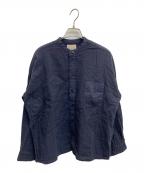 中川政七商店ナカガワマサシチショウテン）の古着「リネン混シャツ」｜ネイビー