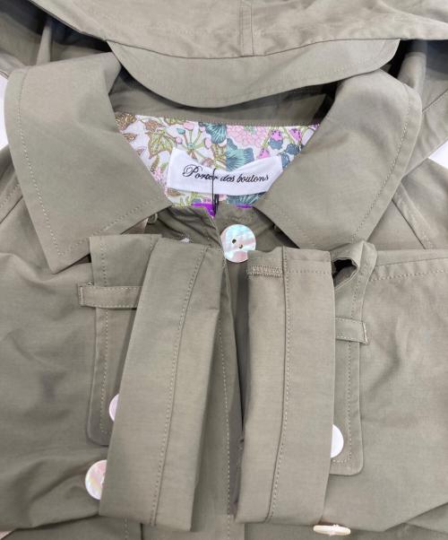 porter des boutons（ポルテデブトン）porter des boutons (ポルテデブトン) フーディートレンチ カーキ サイズ:F 未使用品の古着・服飾アイテム