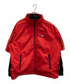 DIESELディーゼル）の古着「ナイロンレイヤードジャケット」｜レッド