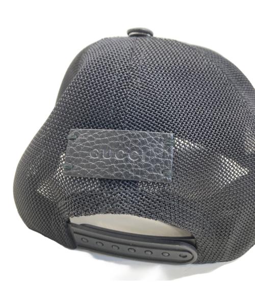 GUCCI（グッチ）GUCCI (グッチ) キャップ ブラック サイズ:M(58cm)の古着・服飾アイテム
