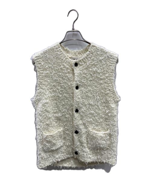 MIESROHE（ミースロエ）MIESROHE (ミースロエ) フラッフィーニットベスト ホワイト サイズ:Fの古着・服飾アイテム