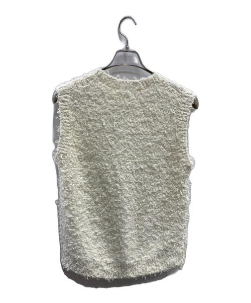 MIESROHE（ミースロエ）MIESROHE (ミースロエ) フラッフィーニットベスト ホワイト サイズ:Fの古着・服飾アイテム