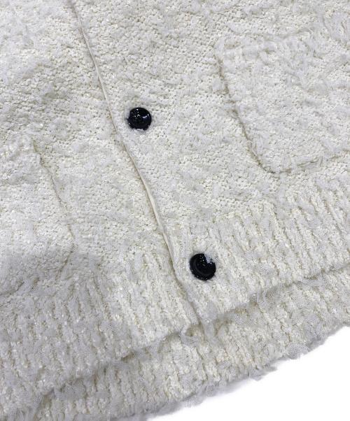 MIESROHE（ミースロエ）MIESROHE (ミースロエ) フラッフィーニットベスト ホワイト サイズ:Fの古着・服飾アイテム