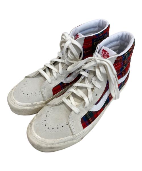 VANS（ヴァンズ）VANS (バンズ) PENDLETON (ペンドルトン) ハイカットスニーカー ホワイト×レッド サイズ:27.5cmの古着・服飾アイテム