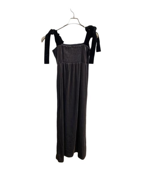 gelato pique（ジェラートピケ）gelato pique (ジェラートピケ) ベロアリボンワンピース グレー サイズ:F 未使用品の古着・服飾アイテム