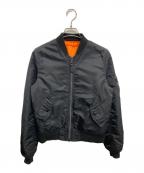 ALPHAアルファ）の古着「MA-1ジャケット」｜ブラック