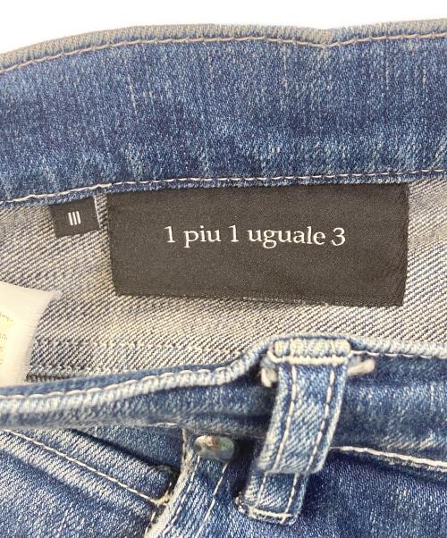 1piu1uguale3（ウノピュウノウグァーレトレ）1piu1uguale3 (ウノピュウノウグァーレトレ) 9 tapered”progressive denim” インディゴ サイズ:3の古着・服飾アイテム