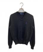 POLO RALPH LAURENポロ・ラルフローレン）の古着「Vネックニット」｜ブラック
