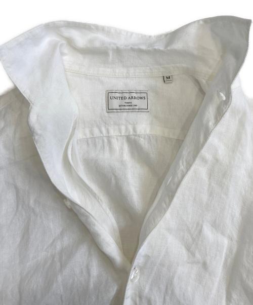 UNITED ARROWS（ユナイテッドアローズ）UNITED ARROWS (ユナイテッドアローズ) リネンシャツ ホワイト サイズ:Mの古着・服飾アイテム