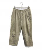 BERNARD ZINSベルナール ザンス）の古着「2プリーツトラウザーズ」｜ベージュ