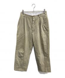 BERNARD ZINS（ベルナール ザンス）の古着「2プリーツトラウザーズ」｜ベージュ