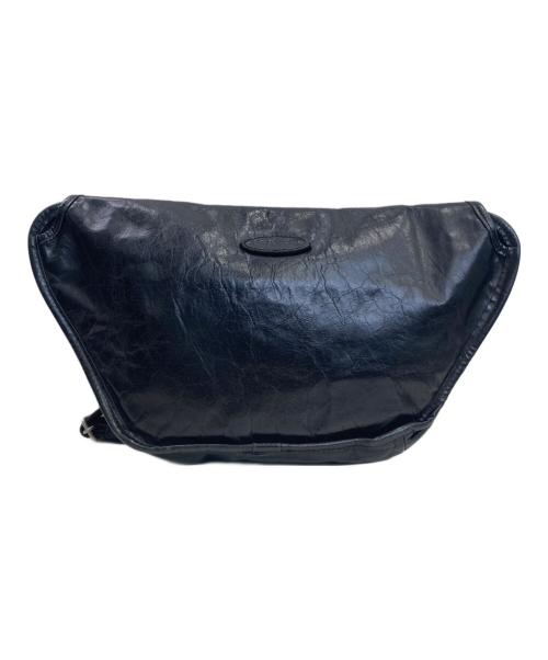 BUTLER VERNER SAILS（バトラーバーナーセイルズ）BUTLER VERNER SAILS (バトラーバーナーセイルズ) ホースレザーショルダーバッグ ブラックの古着・服飾アイテム