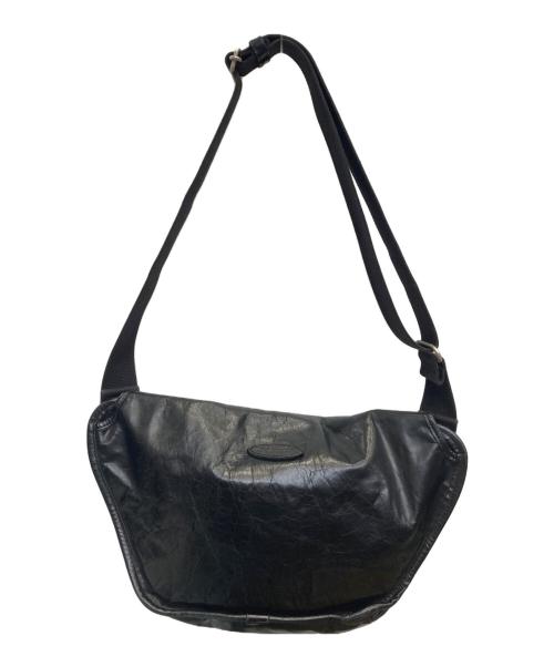 BUTLER VERNER SAILS（バトラーバーナーセイルズ）BUTLER VERNER SAILS (バトラーバーナーセイルズ) ホースレザーショルダーバッグ ブラックの古着・服飾アイテム