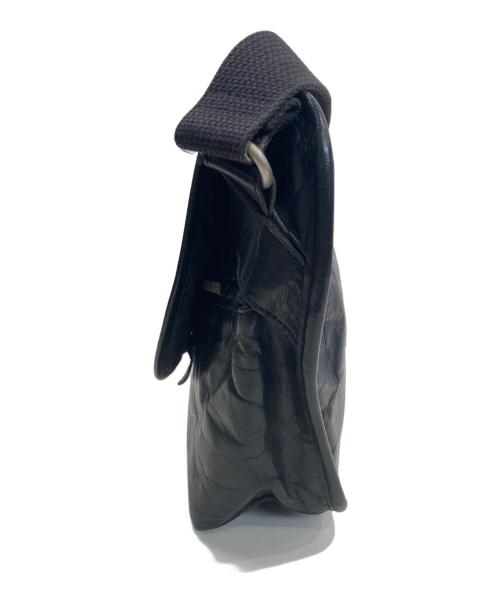 BUTLER VERNER SAILS（バトラーバーナーセイルズ）BUTLER VERNER SAILS (バトラーバーナーセイルズ) ホースレザーショルダーバッグ ブラックの古着・服飾アイテム