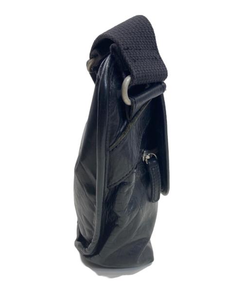 BUTLER VERNER SAILS（バトラーバーナーセイルズ）BUTLER VERNER SAILS (バトラーバーナーセイルズ) ホースレザーショルダーバッグ ブラックの古着・服飾アイテム