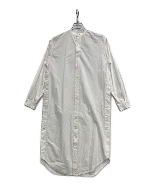 Yarmo（ヤーモ）Yarmo (ヤーモ) シャツワンピース ホワイト サイズ:FREEの古着・服飾アイテム