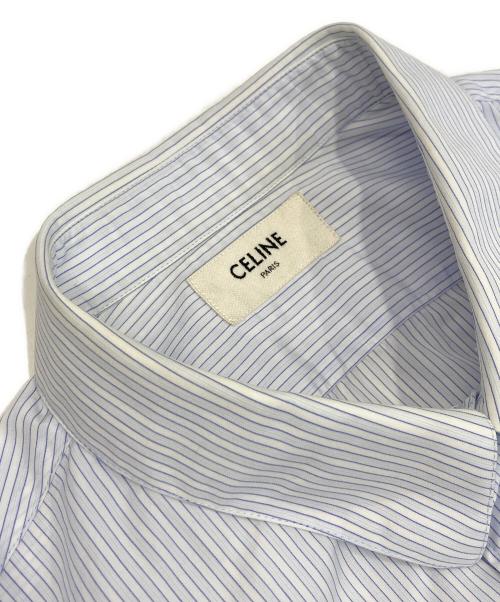 CELINE（セリーヌ）CELINE (セリーヌ) ストライプシャツ スカイブルー サイズ:39の古着・服飾アイテム