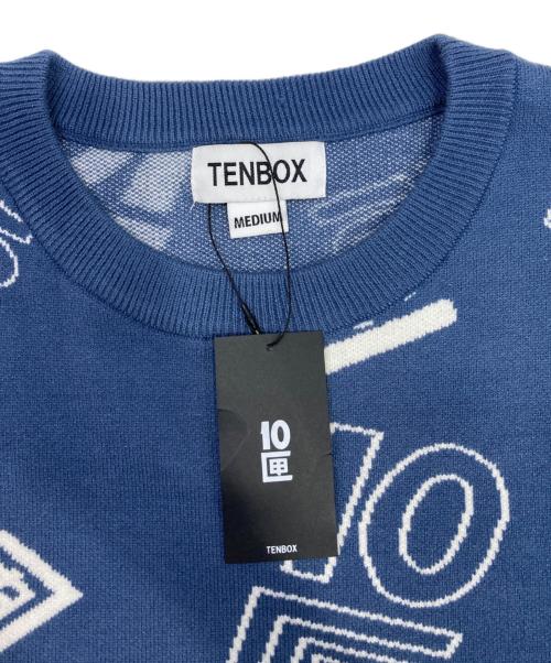 TENBOX（テンボックス）TENBOX (テンボックス) OG LOGO JACQUARD SWEATER ブルー サイズ:M 未使用品の古着・服飾アイテム