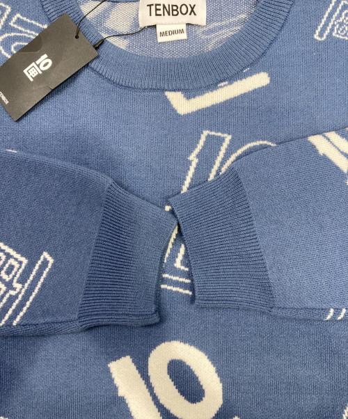 TENBOX（テンボックス）TENBOX (テンボックス) OG LOGO JACQUARD SWEATER ブルー サイズ:M 未使用品の古着・服飾アイテム
