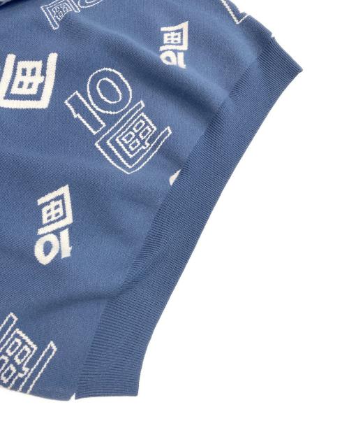 TENBOX（テンボックス）TENBOX (テンボックス) OG LOGO JACQUARD SWEATER ブルー サイズ:M 未使用品の古着・服飾アイテム