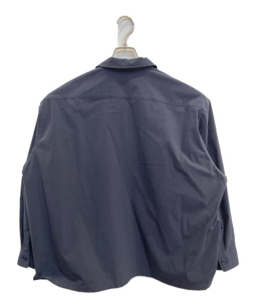 BASISBROEK（バージスブルック）BASISBROEK (バージスブルック) Taslan Stretch Taffeta Shirt Jacket ネイビー サイズ:2(M)の古着・服飾アイテム