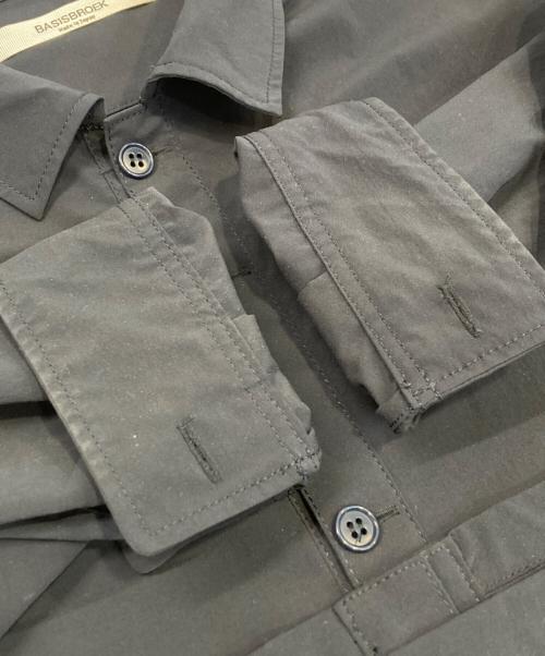 BASISBROEK（バージスブルック）BASISBROEK (バージスブルック) Taslan Stretch Taffeta Shirt Jacket ネイビー サイズ:2(M)の古着・服飾アイテム