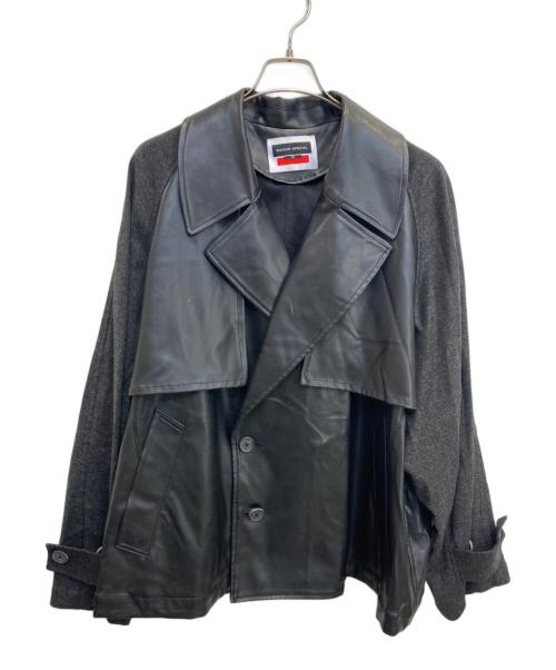 MAISON SPECIAL（メゾンスペシャル）MAISON SPECIAL (メゾンスペシャル) フェイクレザージャケット ブラック サイズ:0２の古着・服飾アイテム