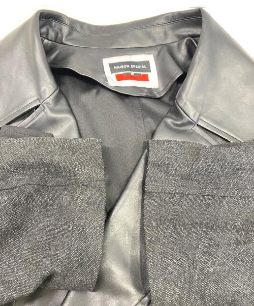 MAISON SPECIAL（メゾンスペシャル）MAISON SPECIAL (メゾンスペシャル) フェイクレザージャケット ブラック サイズ:0２の古着・服飾アイテム