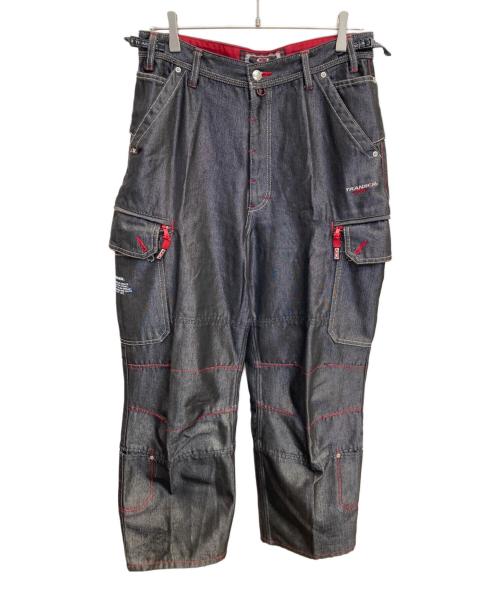 TRANSER（トランスファー）TRANSER (トランスファー) デニムカーゴパンツ ブラック サイズ:L(82㎝)の古着・服飾アイテム