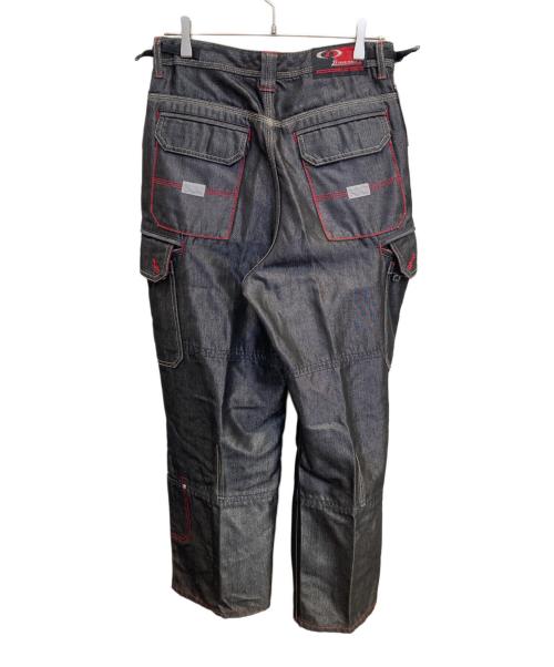 TRANSER（トランスファー）TRANSER (トランスファー) デニムカーゴパンツ ブラック サイズ:L(82㎝)の古着・服飾アイテム