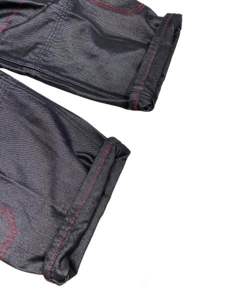 TRANSER（トランスファー）TRANSER (トランスファー) デニムカーゴパンツ ブラック サイズ:L(82㎝)の古着・服飾アイテム