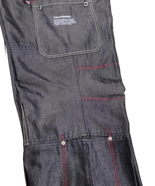 TRANSER（トランスファー）TRANSER (トランスファー) デニムカーゴパンツ ブラック サイズ:L(82㎝)の古着・服飾アイテム