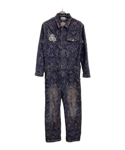 絡繰魂（カラクリタマシイ）絡繰魂 (カラクリダマシイ) つなぎ インディゴ サイズ:Lの古着・服飾アイテム