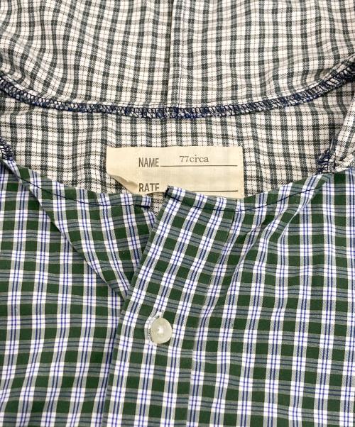 77circa（ナナナナサーカ）77circa (ナナナナサーカ) リメイクシャツ グリーン サイズ:-の古着・服飾アイテム