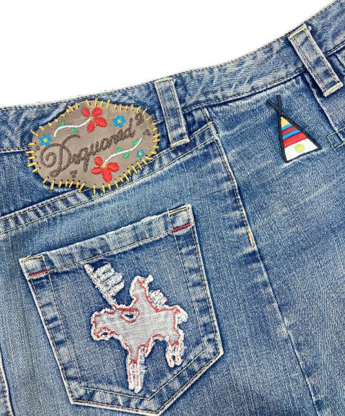 DSQUARED2（ディースクエアード）DSQUARED2 (ディースクエアード) デニムスカート ブルー サイズ:36の古着・服飾アイテム