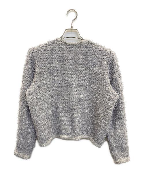 Mila Owen（ミラオーウェン）Mila Owen (ミラオーウェン) ニットツイードショートジャケット グレー サイズ:Mの古着・服飾アイテム