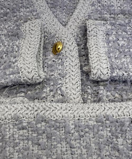 Mila Owen（ミラオーウェン）Mila Owen (ミラオーウェン) ニットツイードショートジャケット グレー サイズ:Mの古着・服飾アイテム