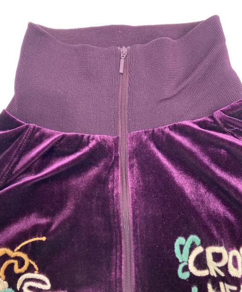 CROPPED HEADS（クロップドヘッズ）CROPPED HEADS (クロップドヘッズ) ベロアトラックジャケット パープル サイズ:Mの古着・服飾アイテム