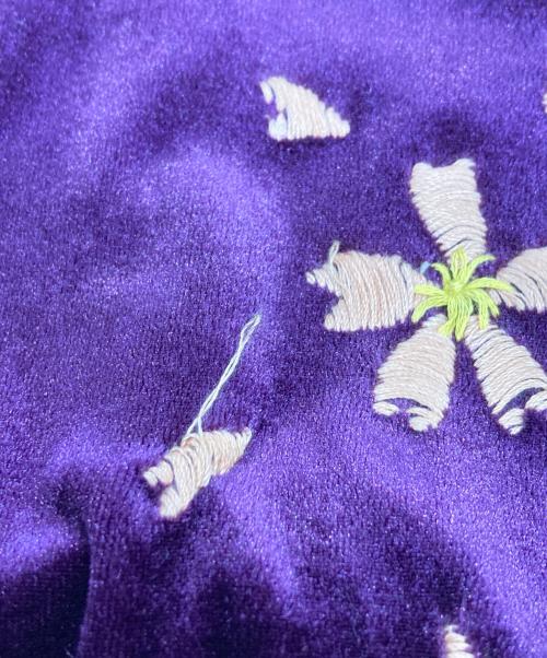 CROPPED HEADS（クロップドヘッズ）CROPPED HEADS (クロップドヘッズ) ベロアトラックジャケット パープル サイズ:Mの古着・服飾アイテム