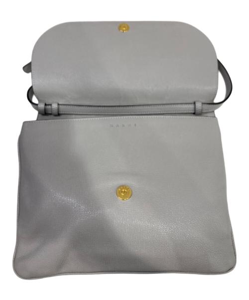 MARNI（マルニ）MARNI (マルニ) フラップアコーディオンショルダーバッグ グレーの古着・服飾アイテム