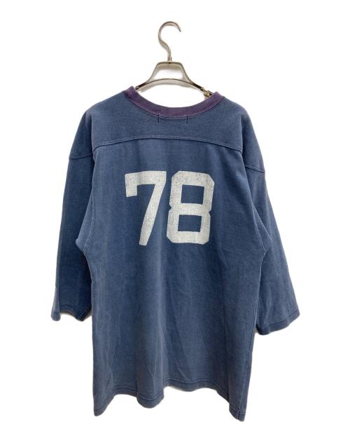 R JUBILEE（アールジュビリー）R JUBILEE (アールジュビリー) Football Line T-SHIRTS ブルー サイズ:Fの古着・服飾アイテム