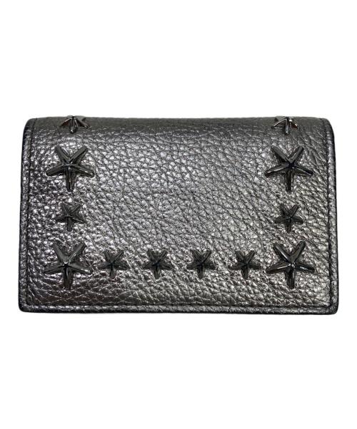 JIMMY CHOO（ジミーチュウ）JIMMY CHOO (ジミーチュウ) スタッズカードケース シルバーの古着・服飾アイテム