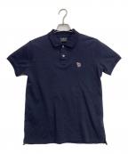 PAUL SMITHポールスミス）の古着「SPORTS STRIPE ZEBRA POLO SHIRT」｜ブラック