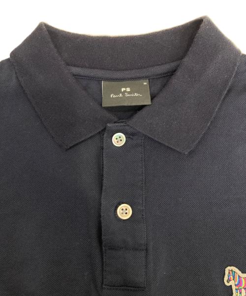 PAUL SMITH（ポールスミス）Paul Smith (ポールスミス) SPORTS STRIPE ZEBRA POLO SHIRT ブラック サイズ:Mの古着・服飾アイテム