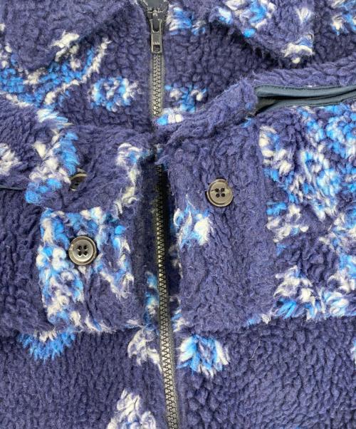 JOURNAL STANDARD（ジャーナルスタンダード）JOURNAL STANDARD (ジャーナルスタンダード) ダマスクパターンフリースブルゾン ネイビー サイズ:FREEの古着・服飾アイテム