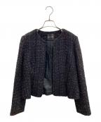 YOKO CHANヨーコチャン）の古着「ミックスツイードジャケット」｜ブラック