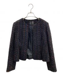 YOKO CHAN（ヨーコチャン）の古着「ミックスツイードジャケット」｜ブラック