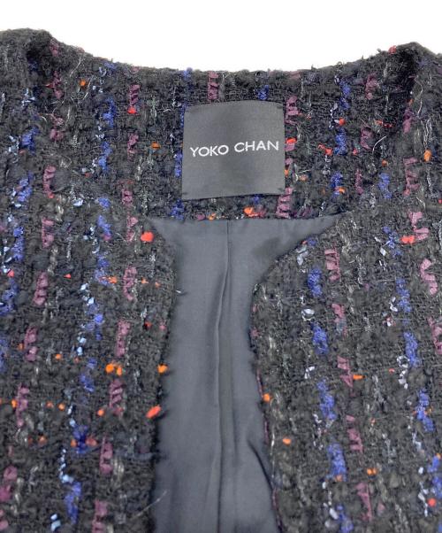 YOKO CHAN（ヨーコチャン）YOKO CHAN (ヨーコチャン) ミックスツイードジャケット ブラック サイズ:38(M)の古着・服飾アイテム
